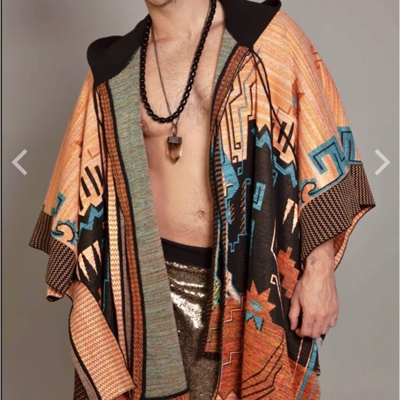 Chekanka Unisex Balam Poncho / Cape Multicolor One Size Fits All​​​​​ - Picture 7 of 15